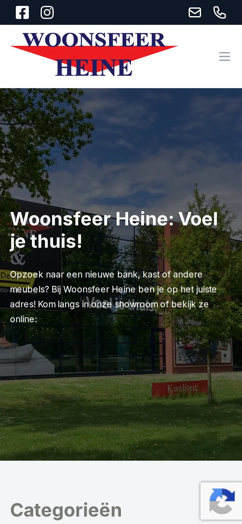 Webshop van Woonsfeer Heine op smartphone